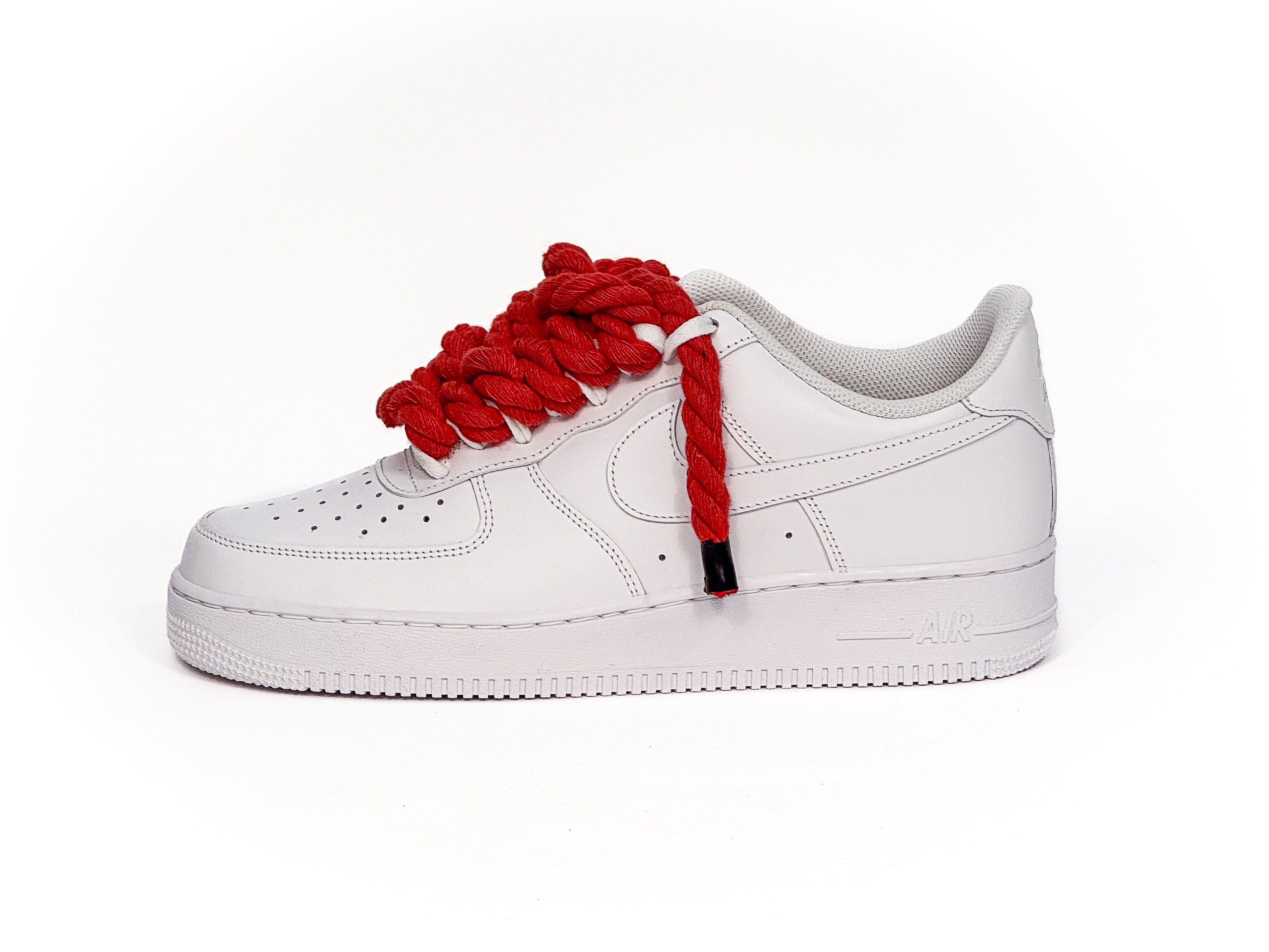 Air Force White Corda Laces RED