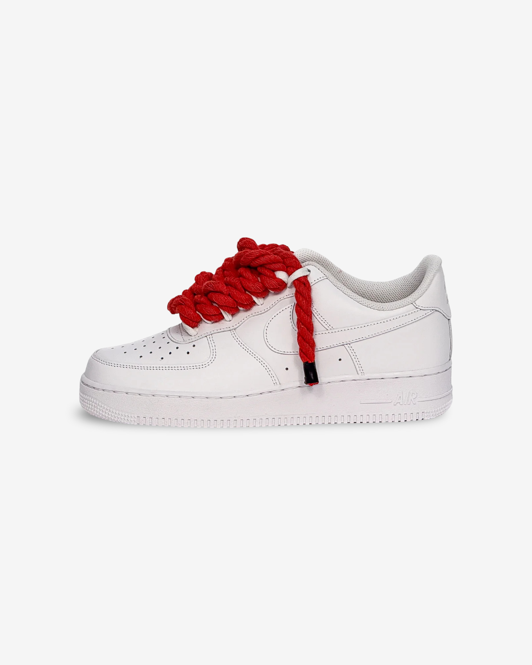 Air Force White Corda Laces RED