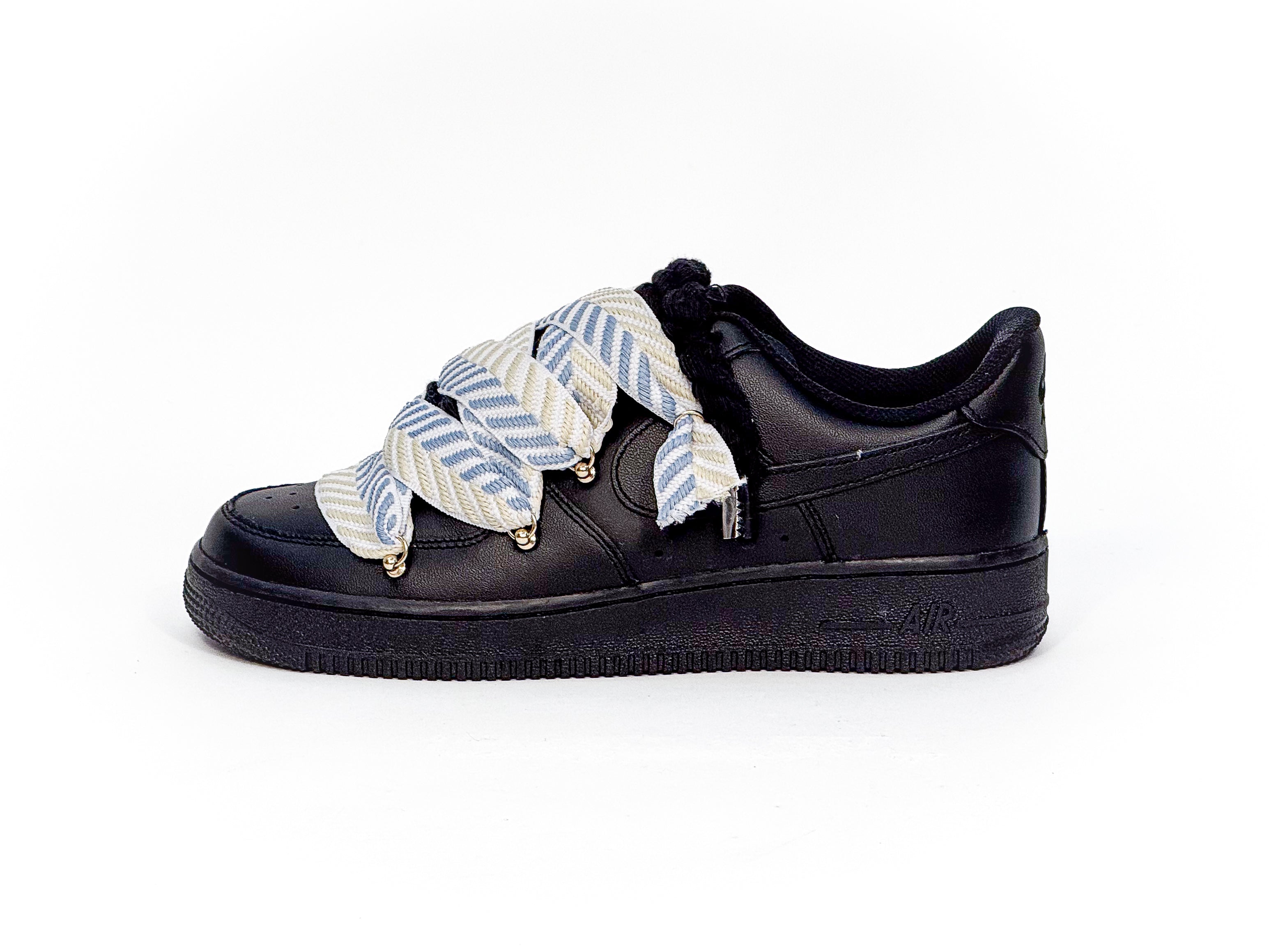 Air Force 1 Black Lanvin Rope Laces HEAVEN