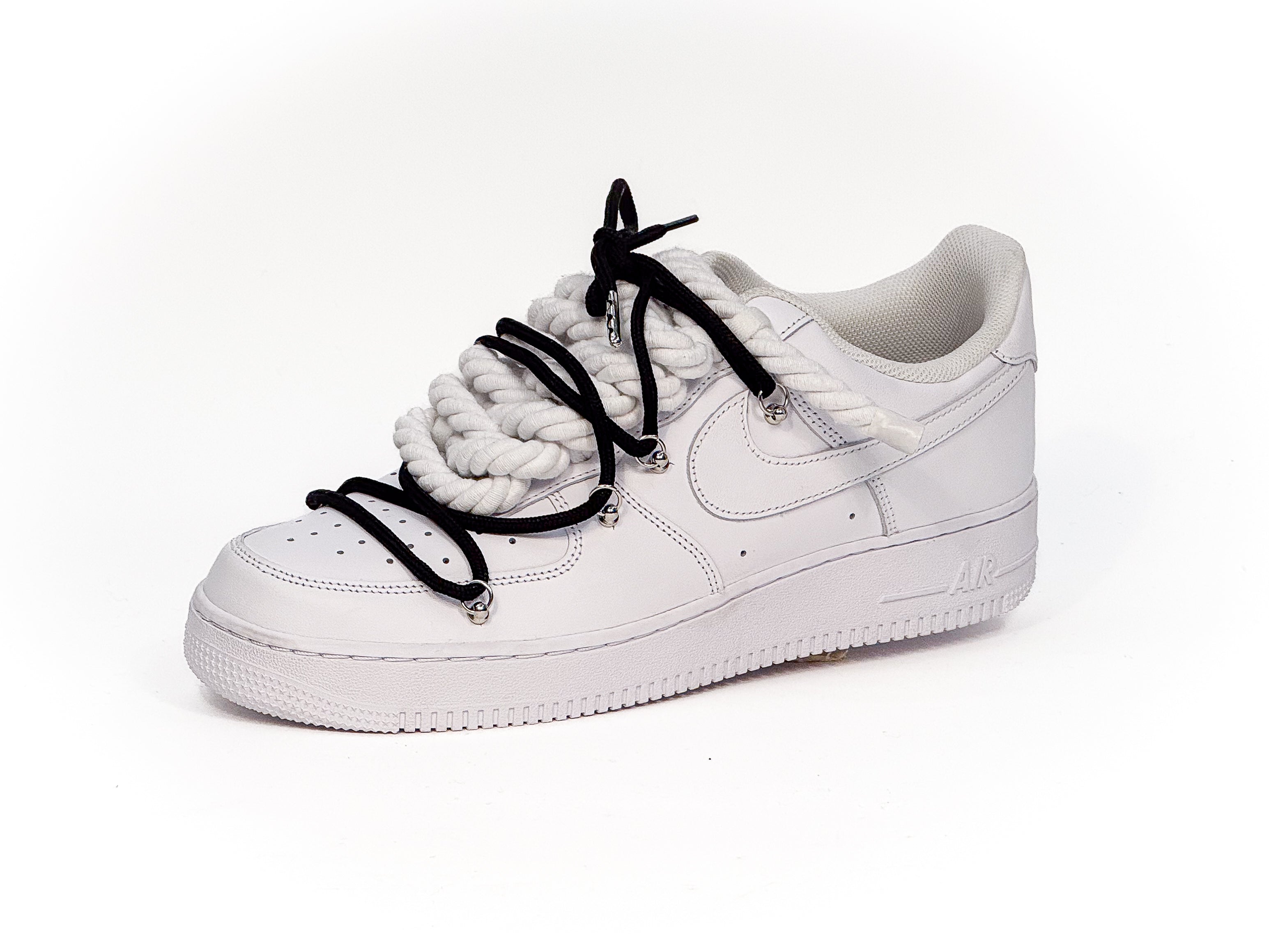 Air Force White W/Black Overlaces