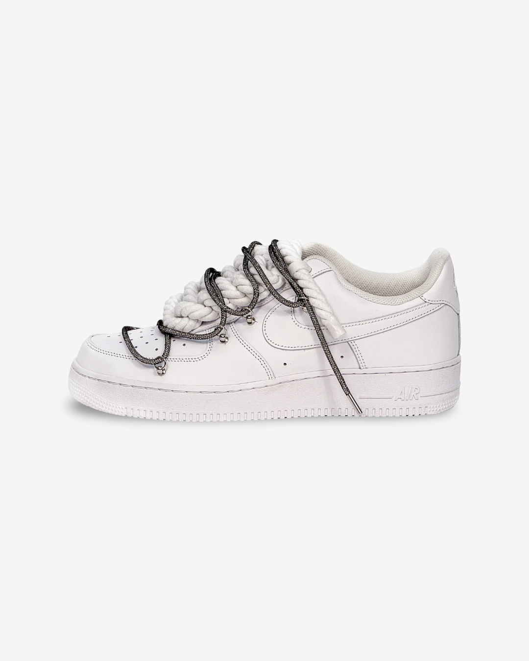 Air Force White W/Smoke Glitter Overlaces