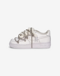 Air Force 1 White Silver Overlaces