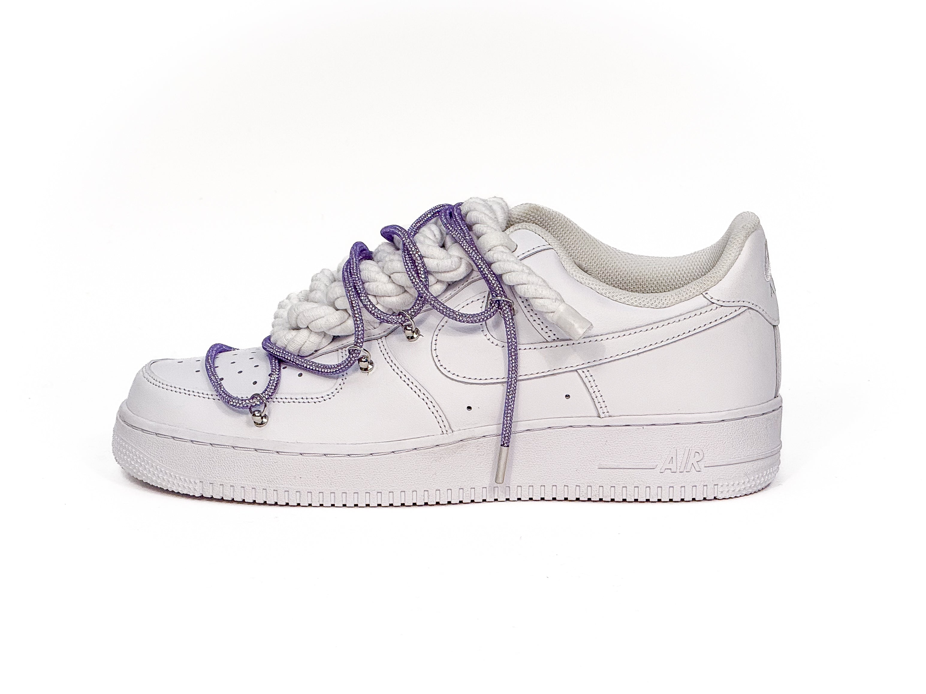Air Force White W/Purple Overlaces