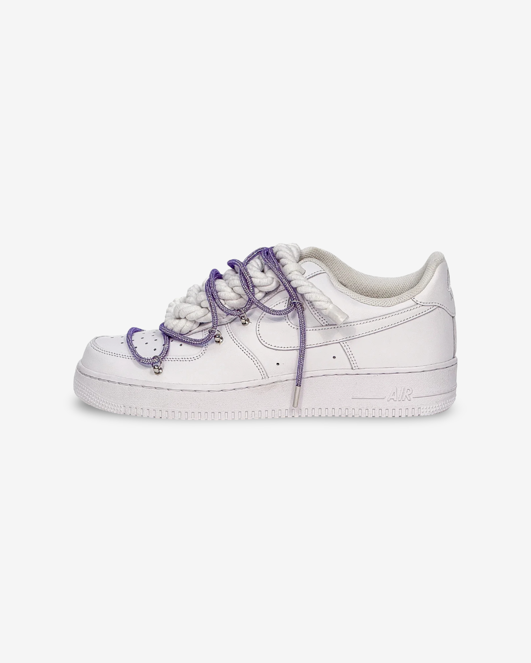 Air Force White W/Purple Overlaces