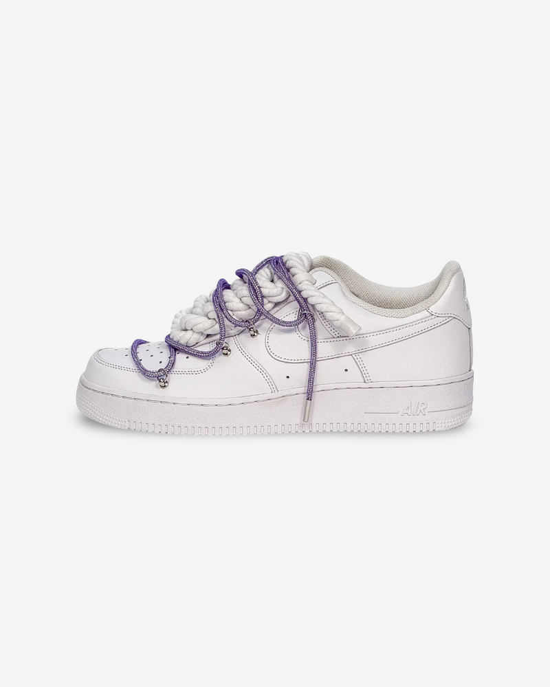 Air Force White W/Purple Overlaces