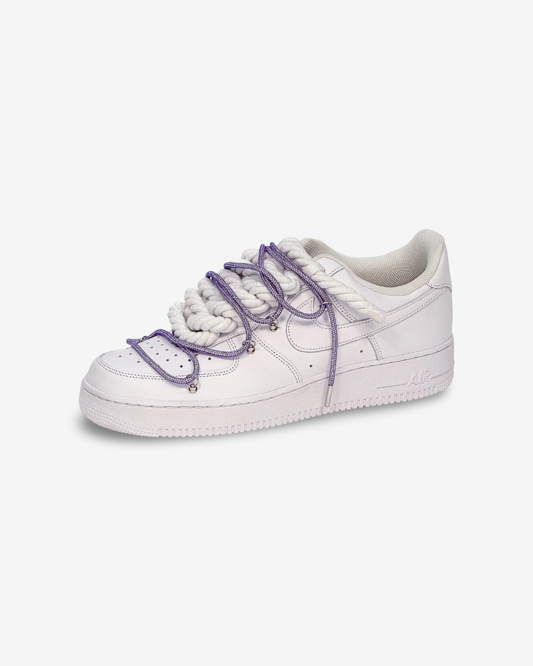 Air Force White W/Purple Overlaces