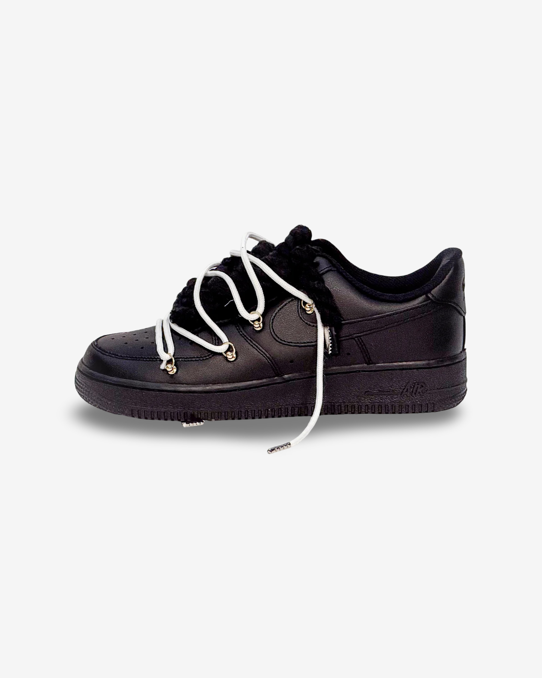Air Force Black W/White Overlaces