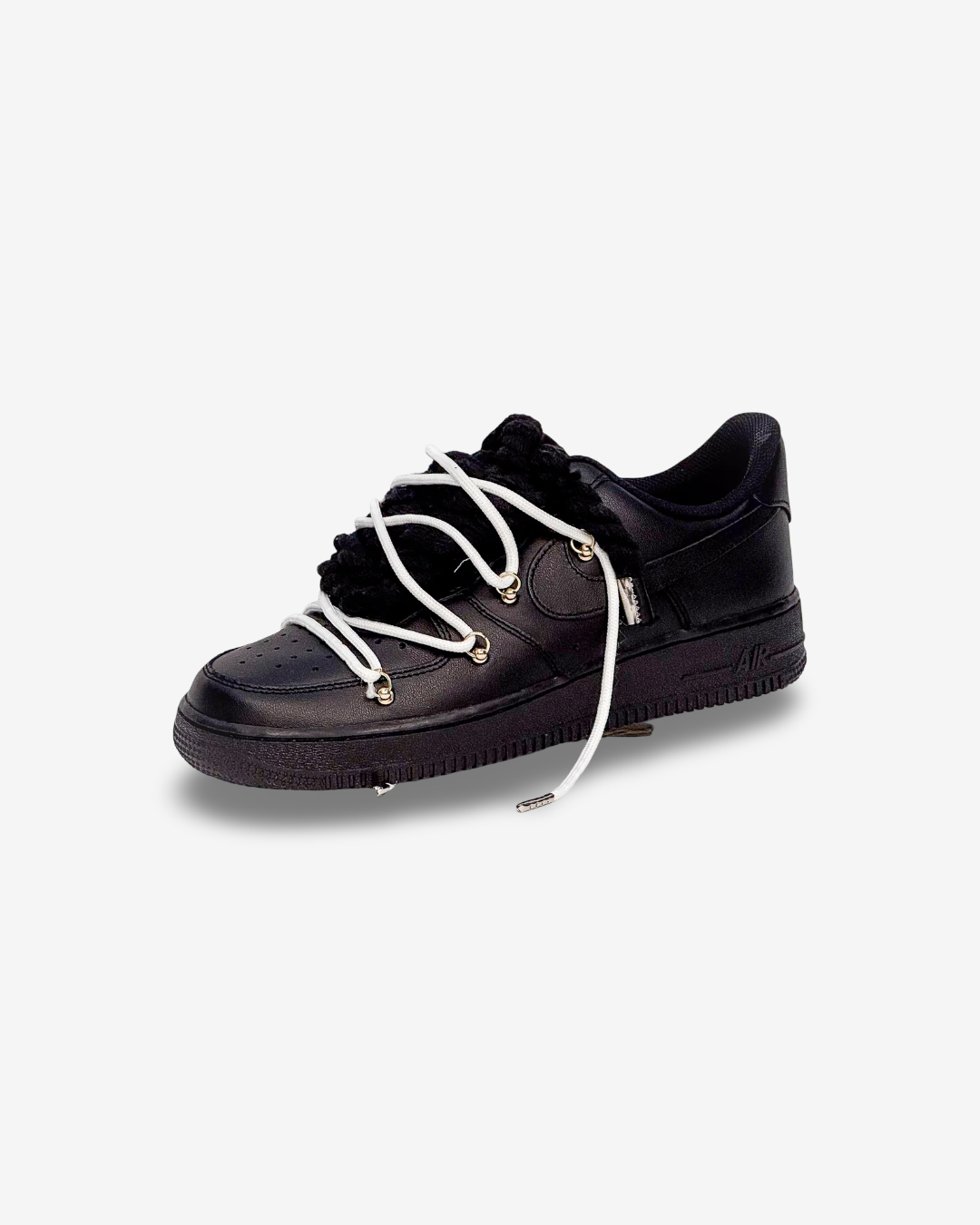 Air Force Black W/White Overlaces