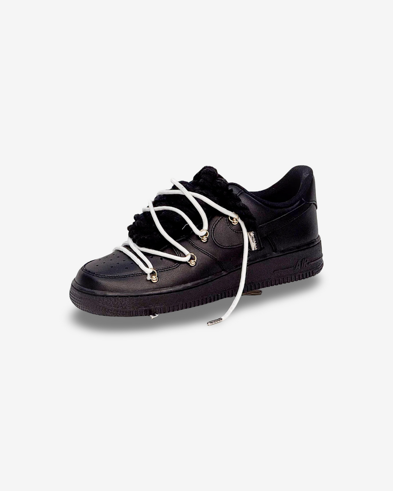 Air Force Black W/White Overlaces