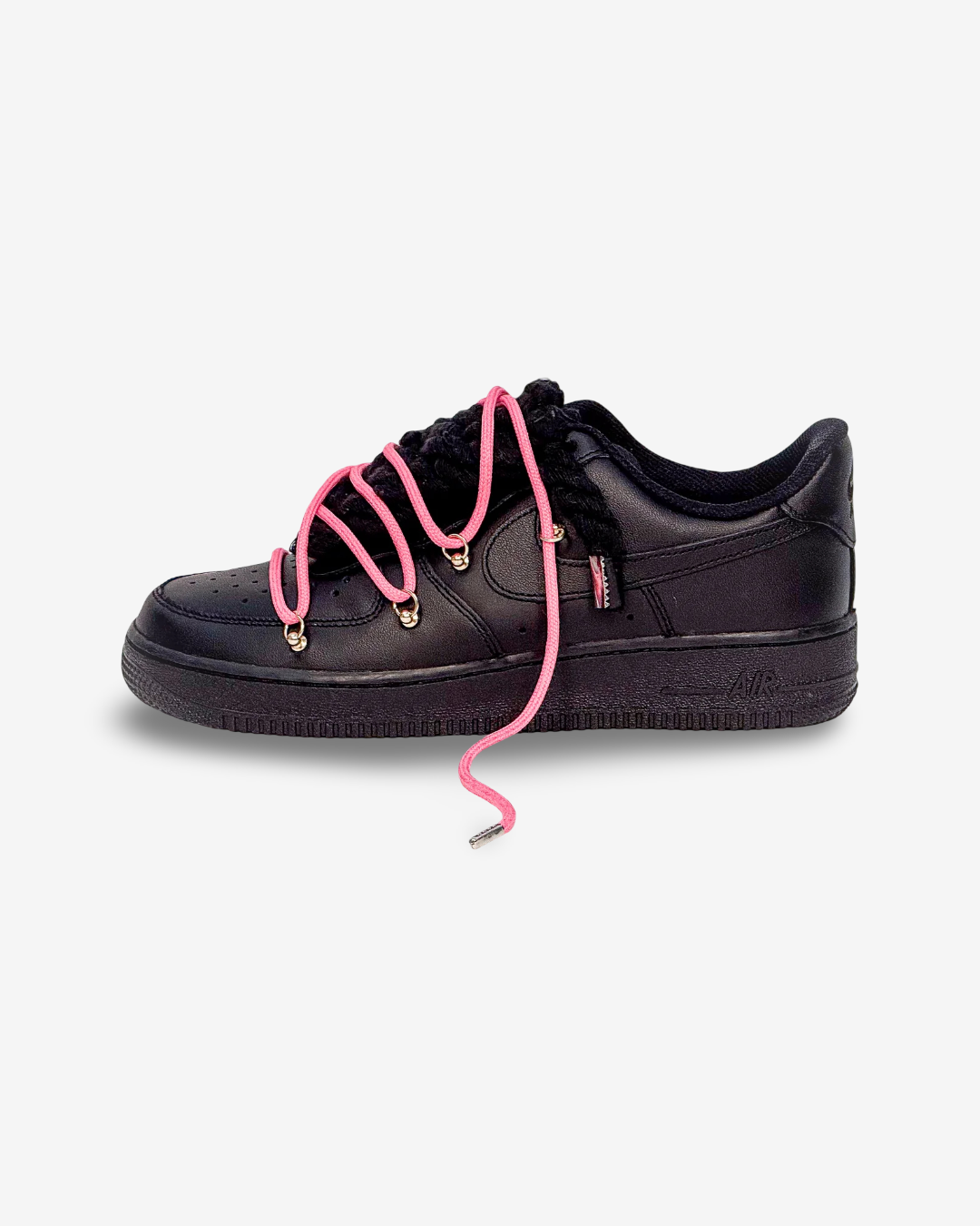 Air Force Black W/Pink Overlaces