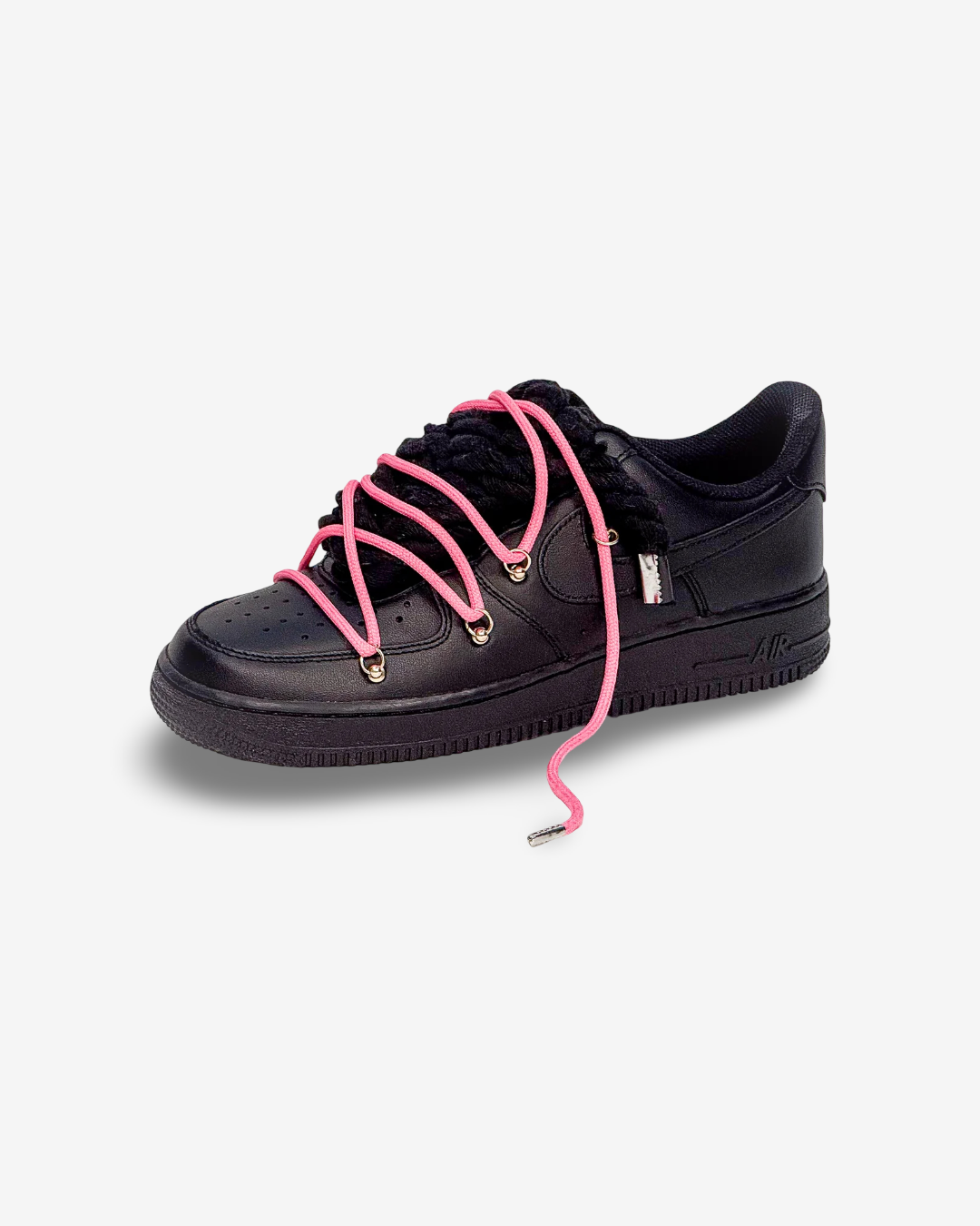Air Force Black W/Pink Overlaces