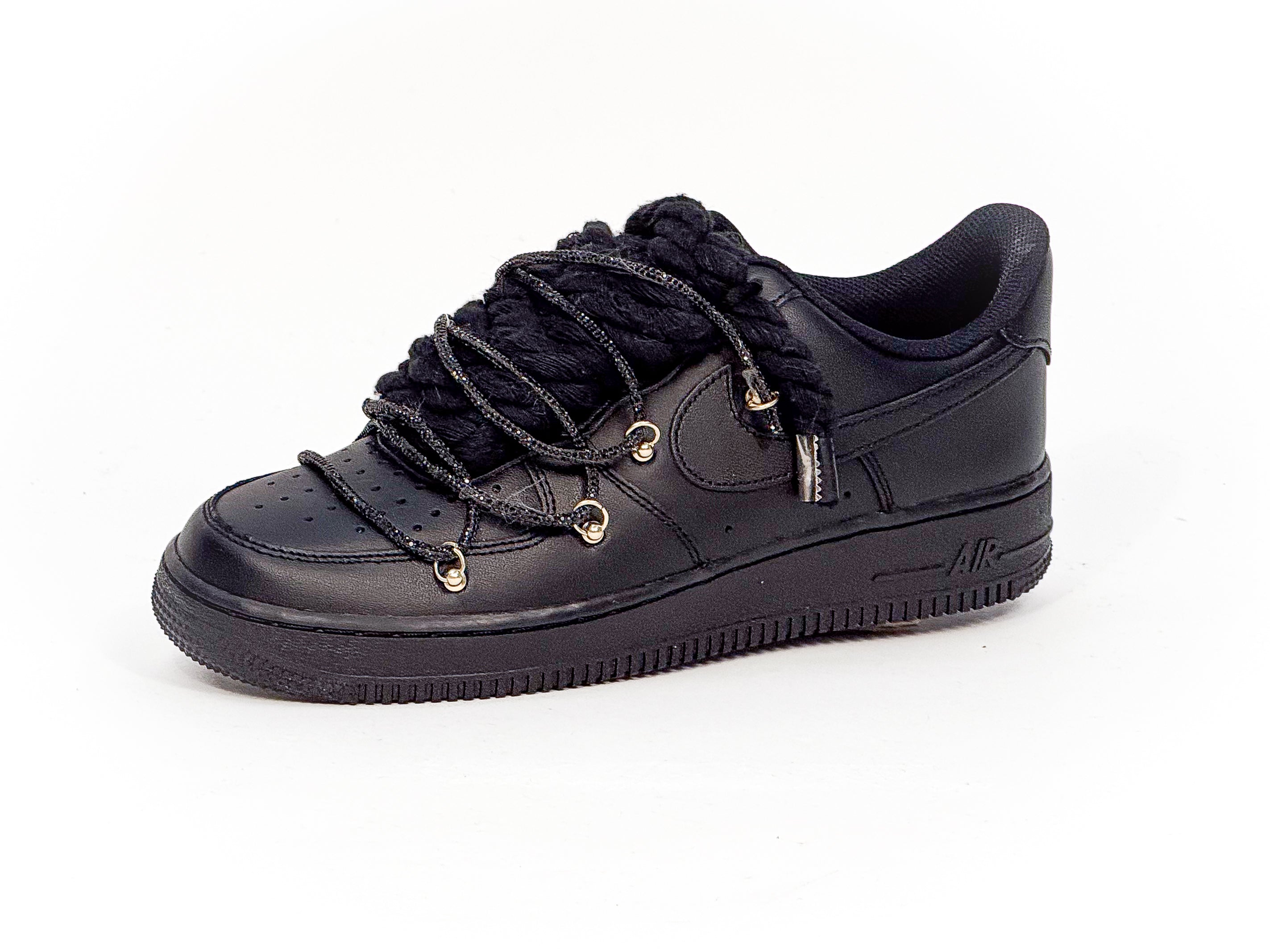 Air Force Black W/Silver Overlaces