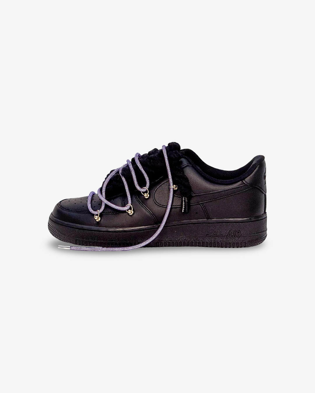 Air Force Black W/Purple Overlaces
