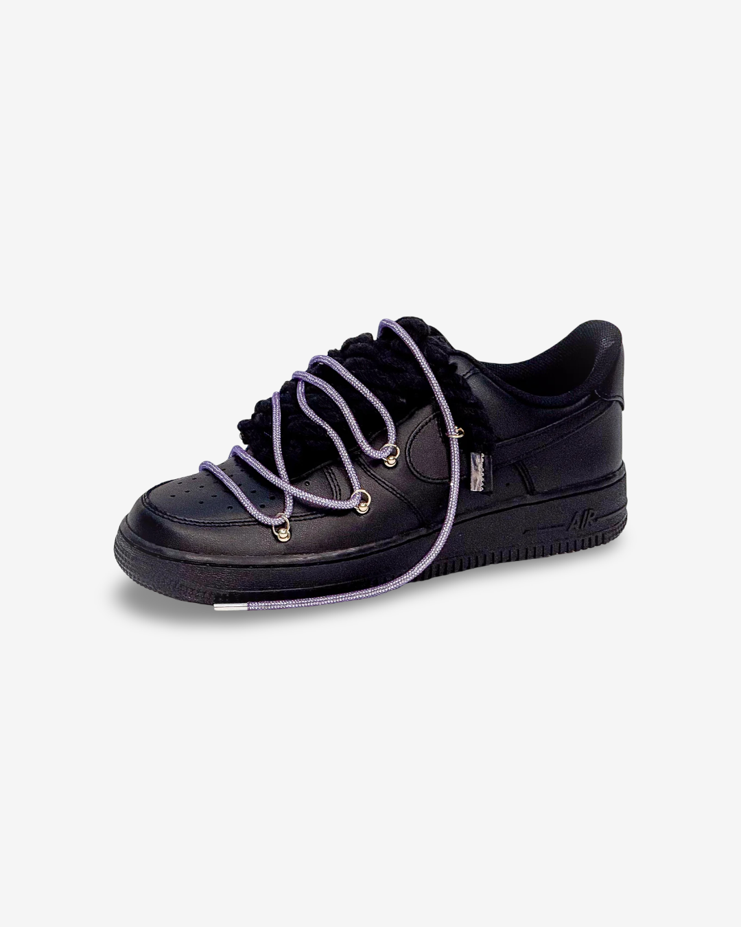 Air Force Black W/Purple Overlaces