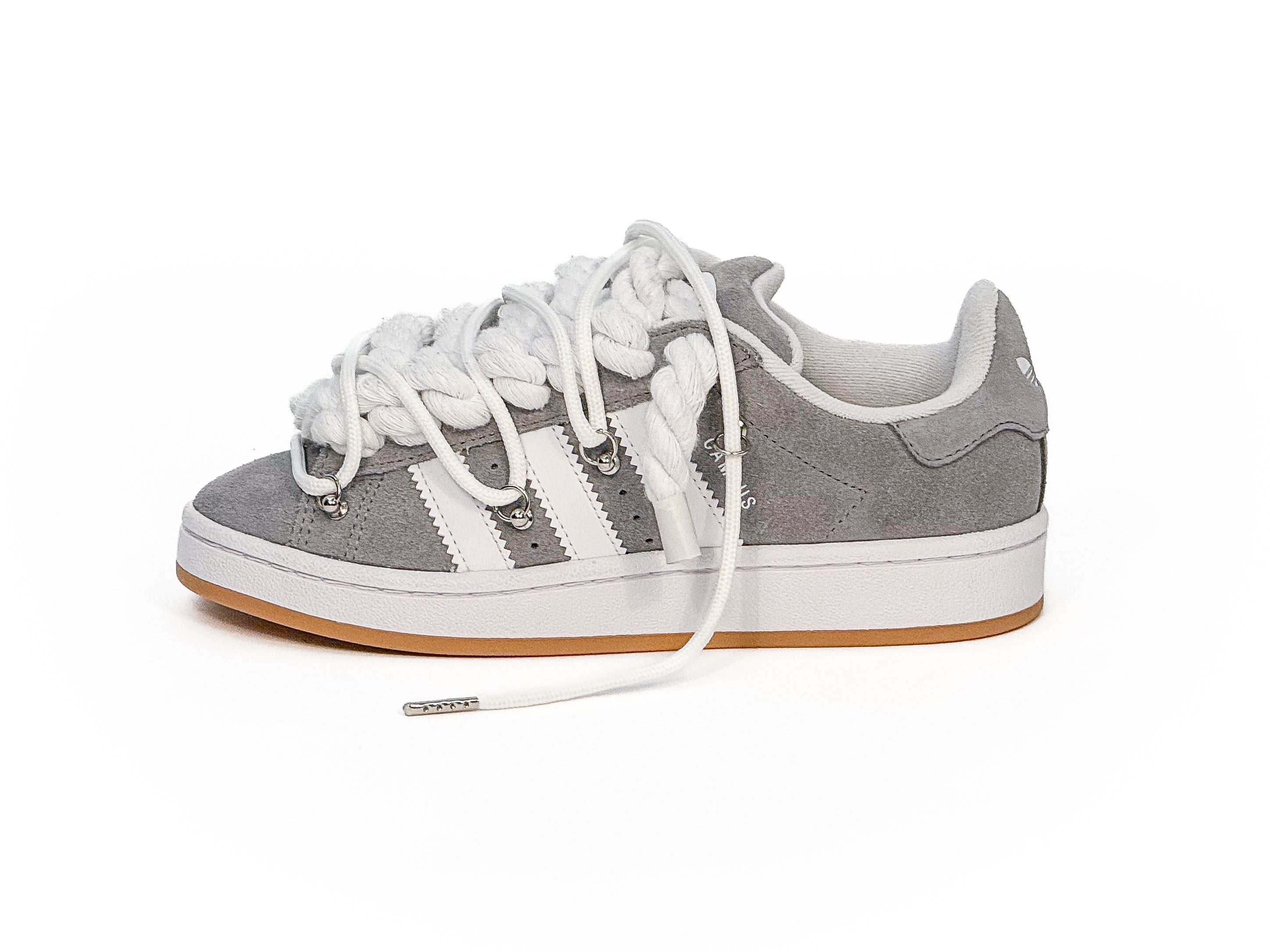 Adidas Campus 00s Grey Corda Laces W/White Overlaces
