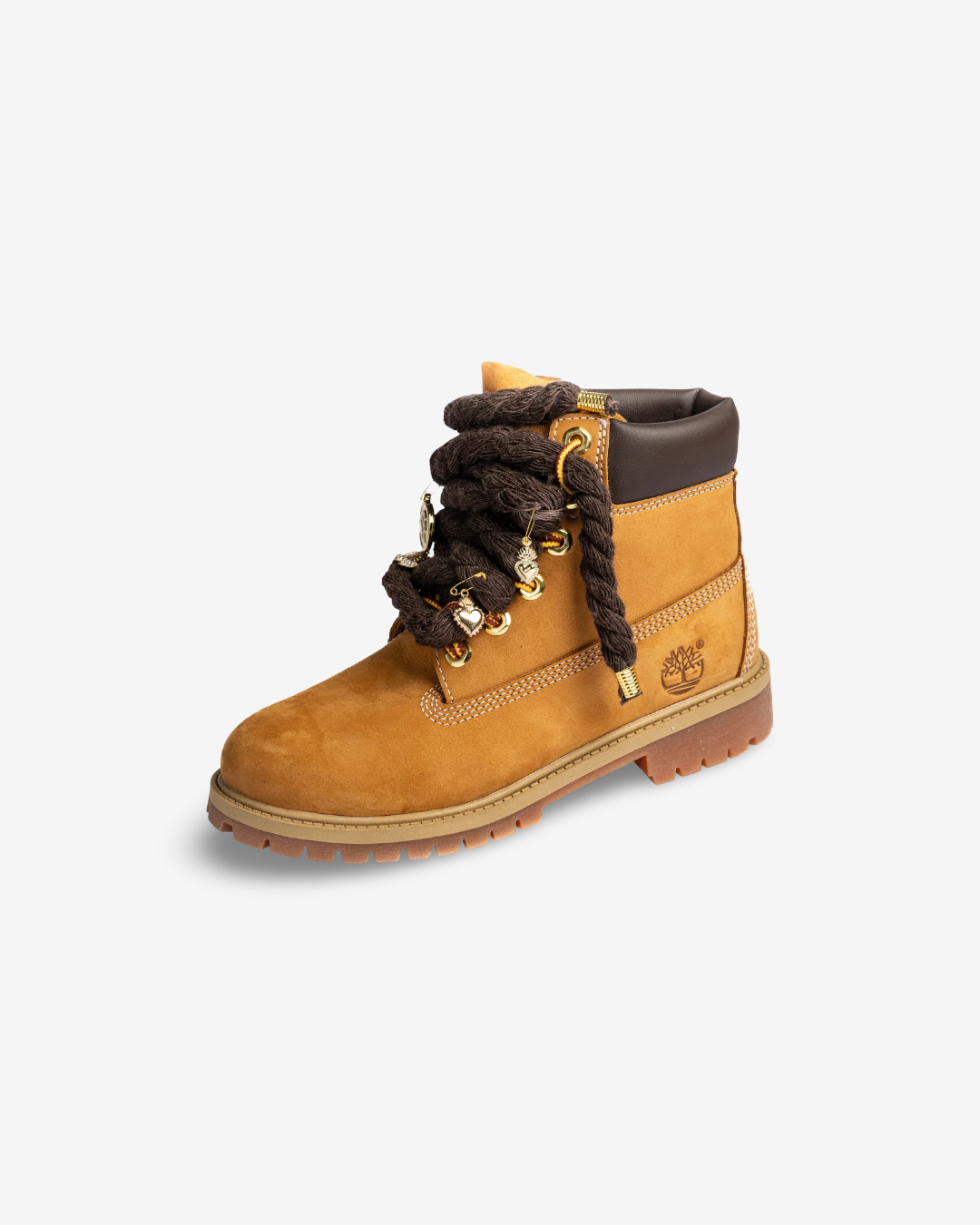 Timberland 6" Premium Wheat Custom Charm Choco