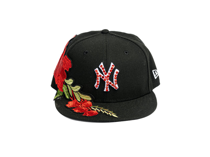 New Era Black - NY BLACK RED ROSES