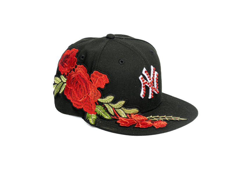 New Era Black - NY BLACK RED ROSES
