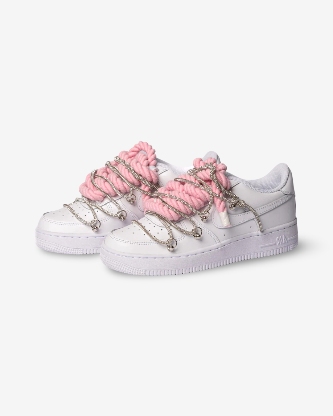 Air Force 1 White Rope Pink W/Overlaces