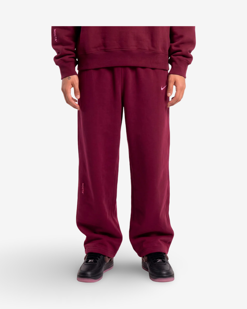 NOCTA x NIKE - PANTALONE TUTA ROSSO FONDO AMPIO