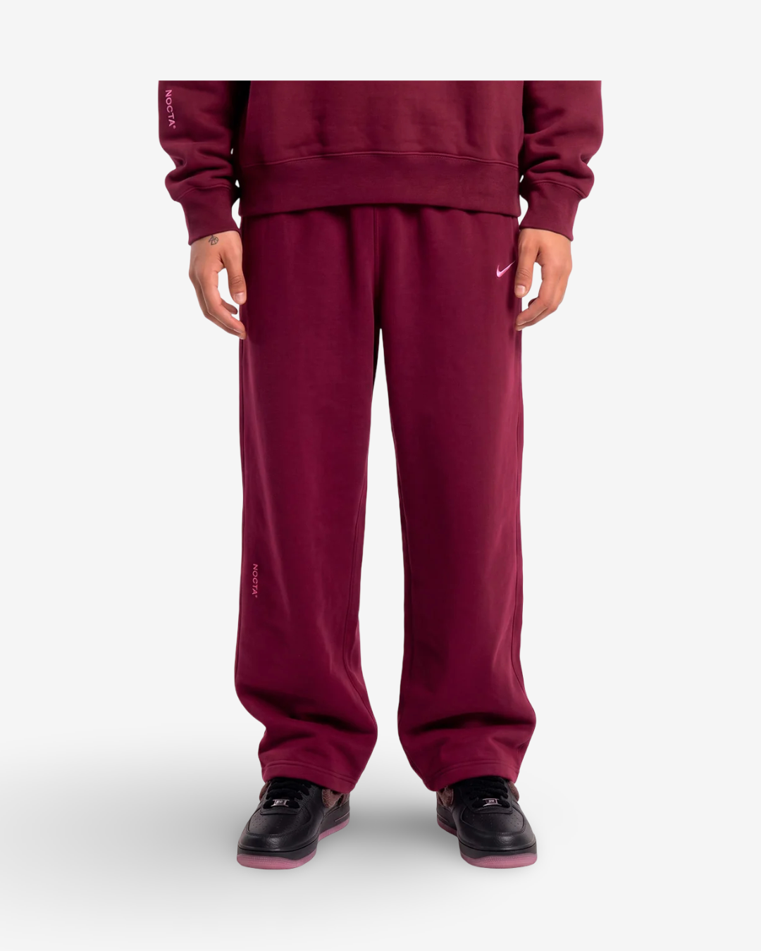 NOCTA x NIKE - PANTALONE TUTA ROSSO FONDO AMPIO